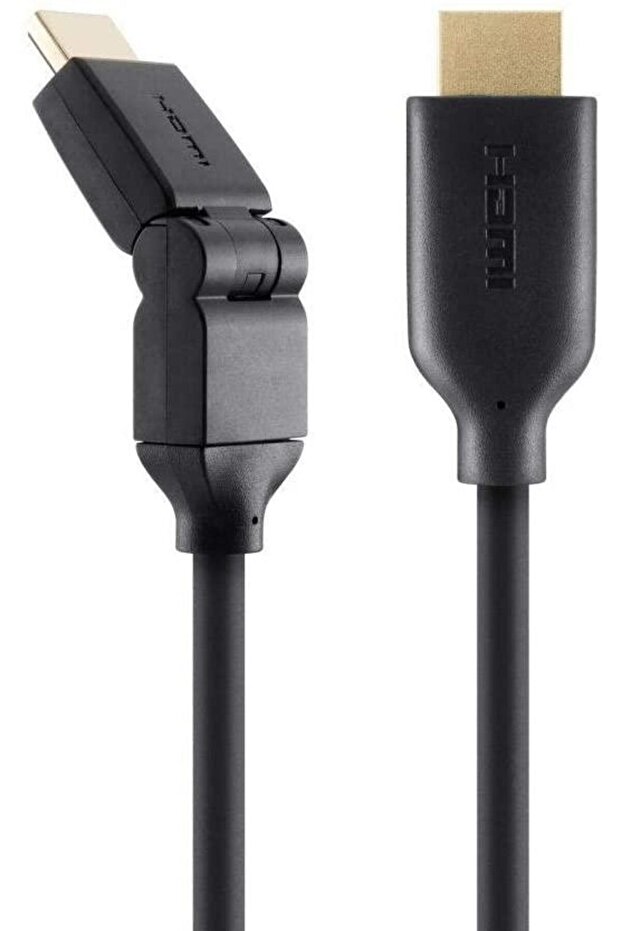 Dual-Swivel Hdmi Cable High Speed With Ethernet 2M Gold Connector