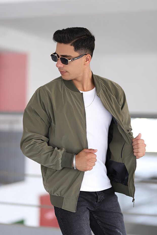 Men's Zippered College Coat