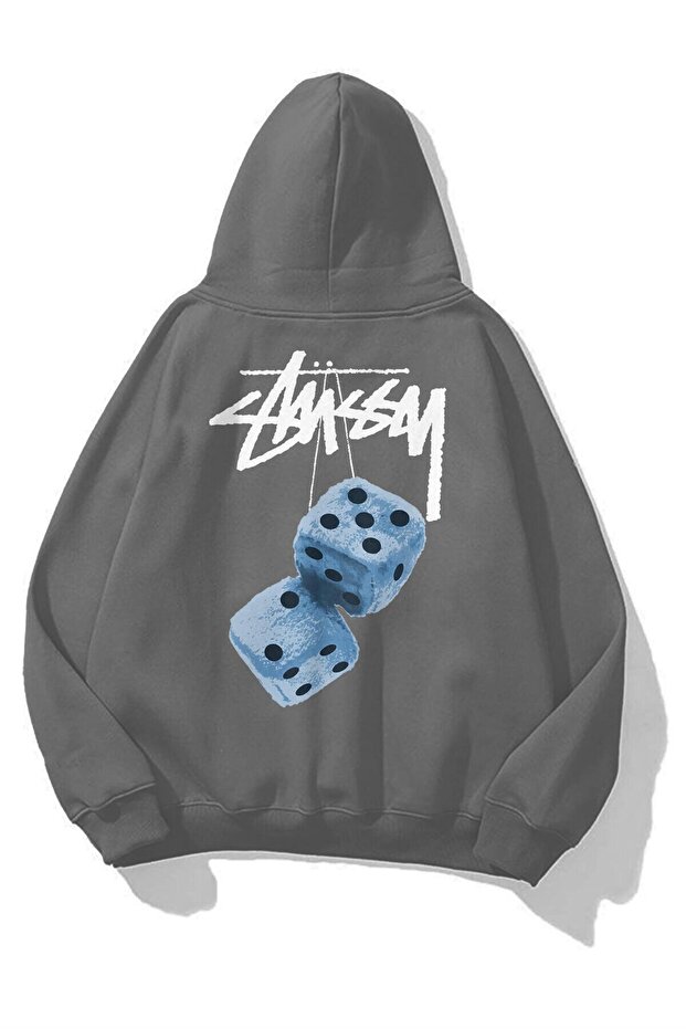 سويت شيرت Stüssy Zar للجنسين أنثراسايت