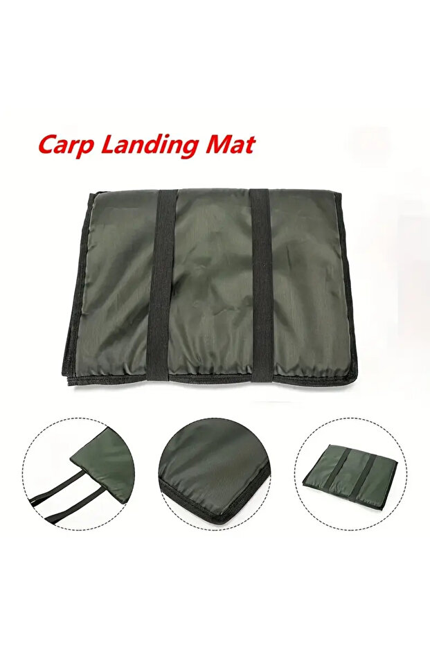 Green 1PC Foldable Three-Layer Carp Unhooking Pad - 80.01x35.0 cm, Green Sponge Fish Protection Mat