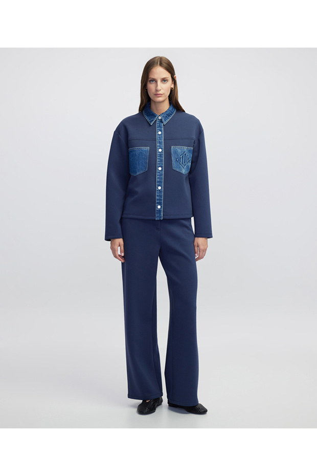 Denim mix sweatshirt - 2