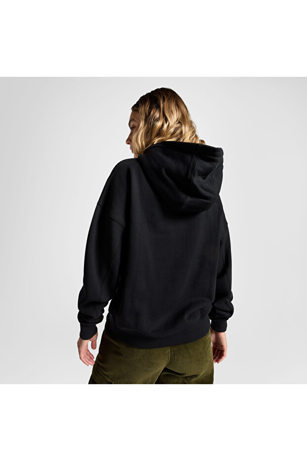 Kadın Oversize Fit Siyah Sweatshirt - 3