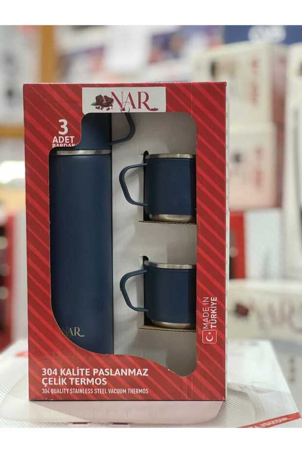 bardaklı çelik çay termosu - 1