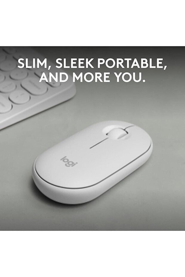 Pebble Mouse 2 M350s Slim Bluetooth Wireless Mouse White - 5