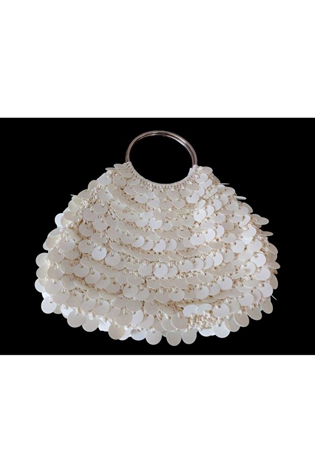 Home Pullu Çanta Beyaz - 1