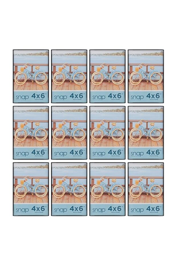 Snap 02P991C Front Loading Frame (Set of 12), 4 x 6", Black