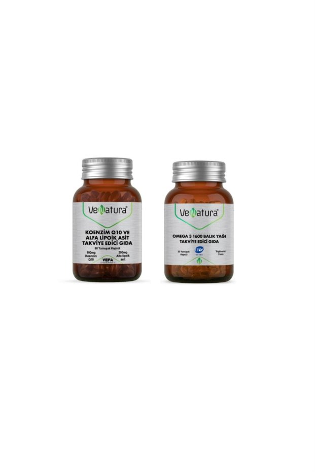 Omega 3 1600 Fish Oil 30 Soft Capsules + Coenzyme Q10 and Alpha Lipoic Acid 60 Capsules