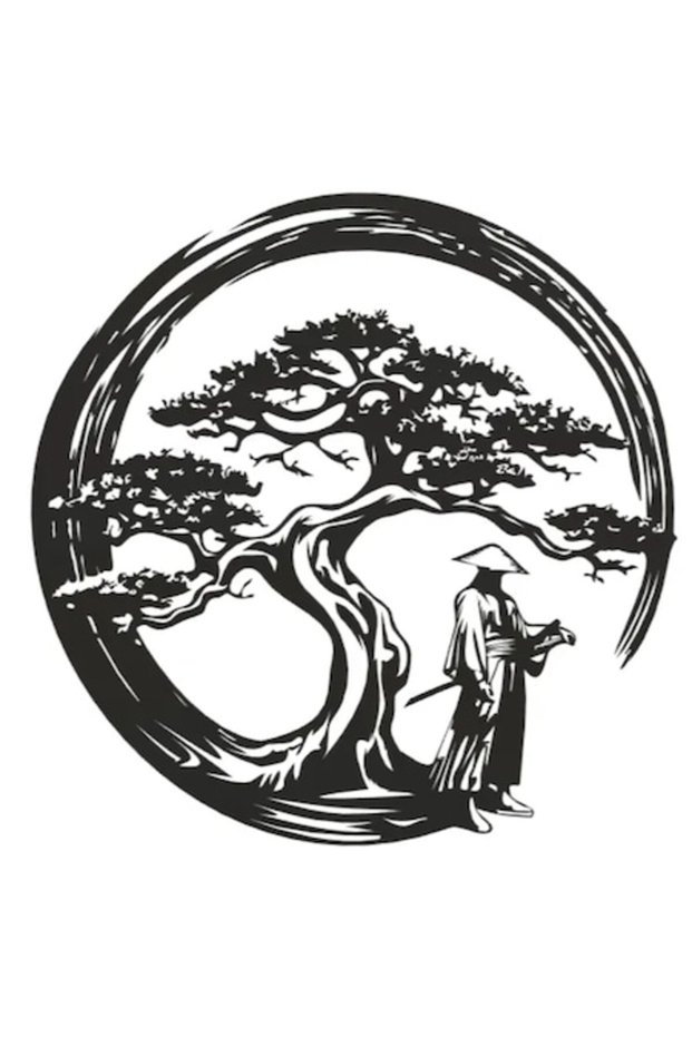 Decor Perete Samurai sub Bonsai