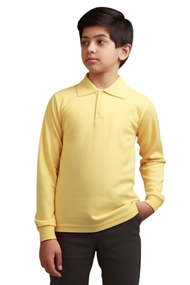 Polo Neck School T-Shirt Long Sleeve Lacoste Fabric Button Vr.Ok. 182.Y01