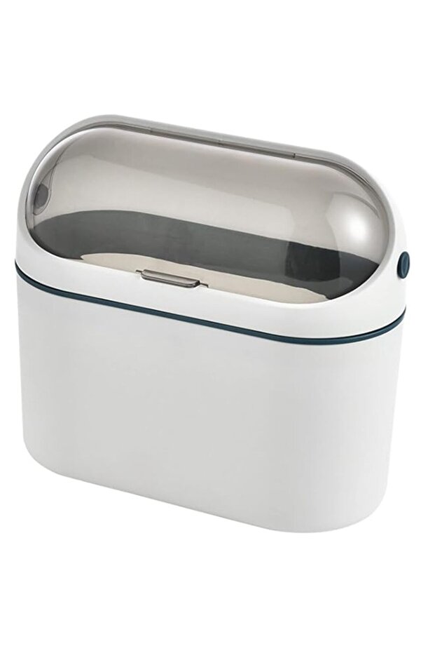 Excefore Mini Countertop Trash Can with Lid Plastic Swing Lid Countertop Trash Tiny Desktop Waste Garbage Bin for Bathroom Office Kitchen Desk Coffee Table Bathroom Vanity Top