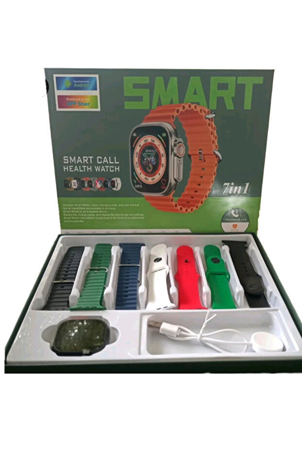 Luxury Unisex Smart Watch with Calling Capability, Wireless Charging, and 7 Customizable Straps - 1