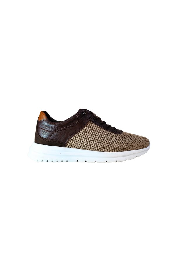 Men's W Shoes Genuine Leather Handmade Half Knitwear Breathable Sneaker Shoes 25Wm0105
