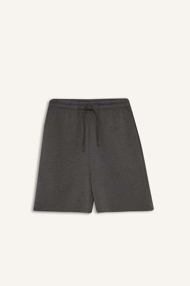 Beli Bağcıklı Basic Düz Bermuda Şort F7997AX25AU - 1
