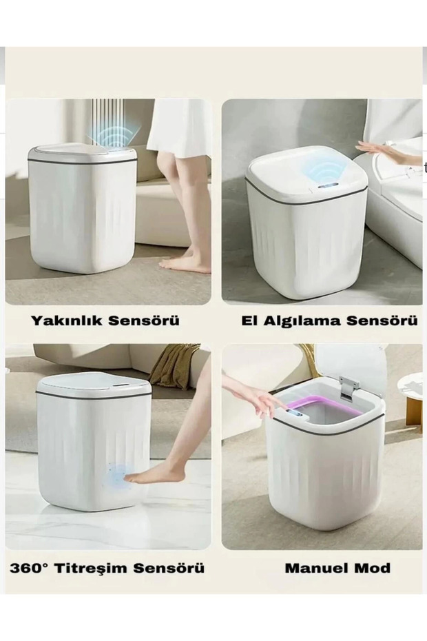 Automatic motion sensor smart trash bin - 20 litre quiet and hygienic use - 3