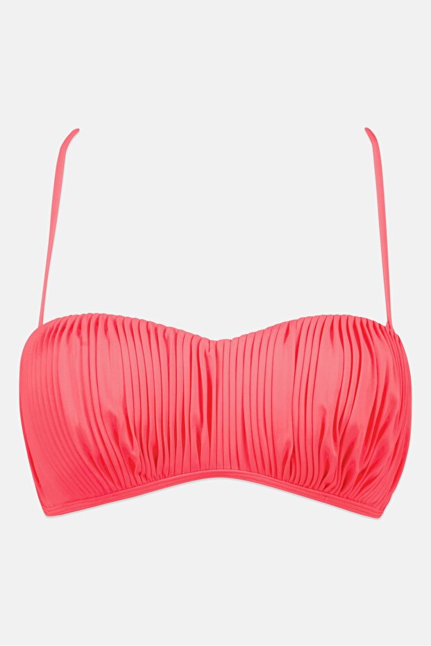 Women Pleated Padded Bra, Pink