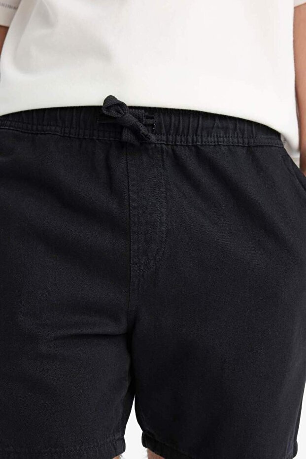 %100 Pamuk Relax Fit Bermuda Şort D4390AX24SM - 6