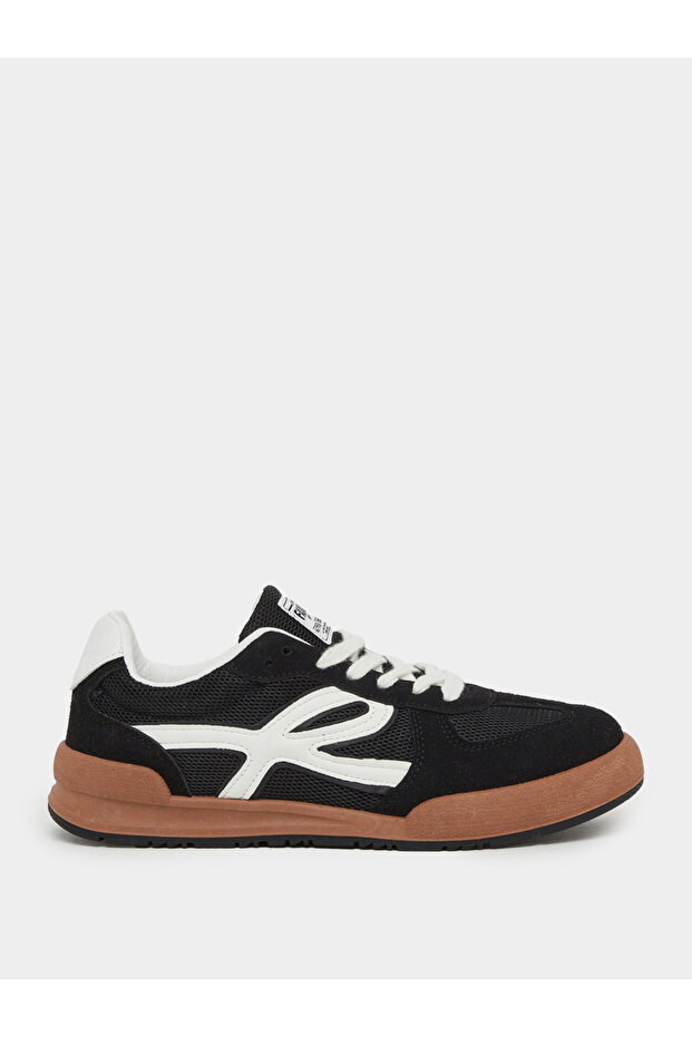 Suede Look Lace Up Sneakers