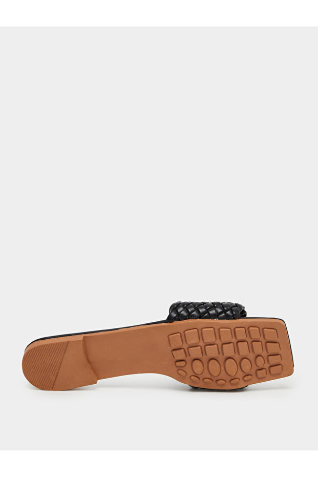 صندل مسطح منسوج بنسيج متين - 6