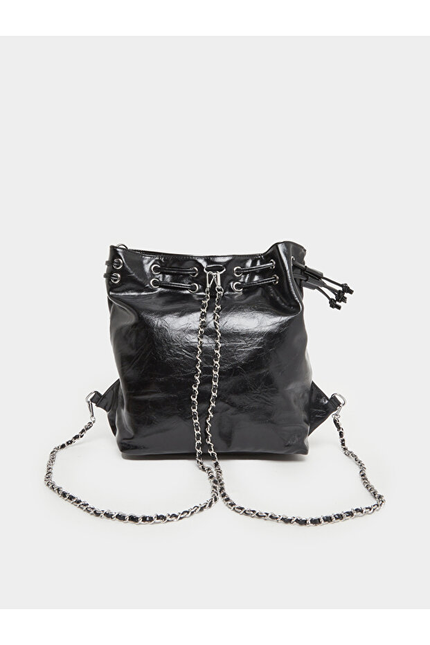 حقيبة ظهر مرصعة بجيوب ورباط - 2