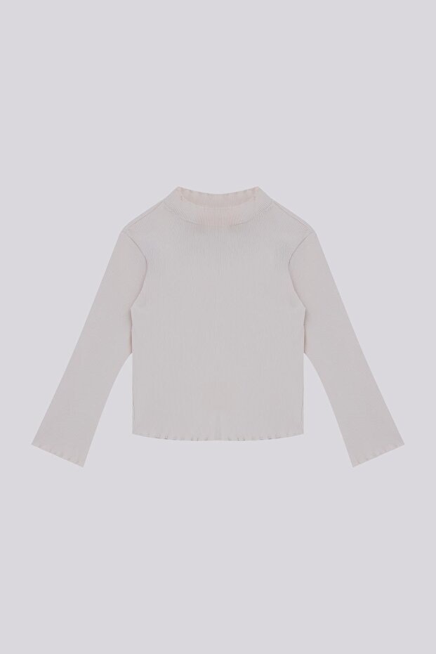 Kız Çocuk Ekru Tshirt - 5