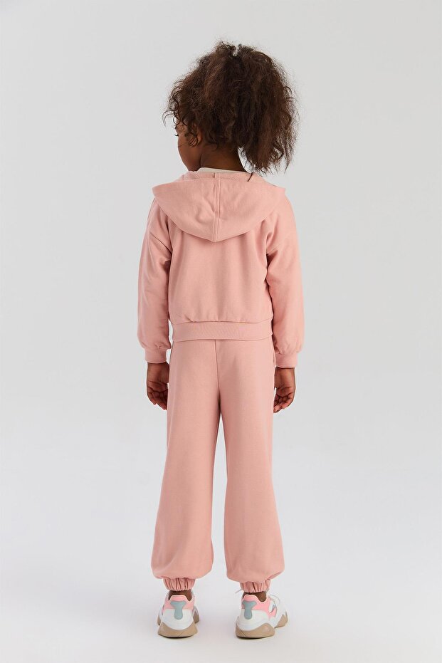 BG Store Kız Çocuk Gül Kurusu Eşofman Takım - 6