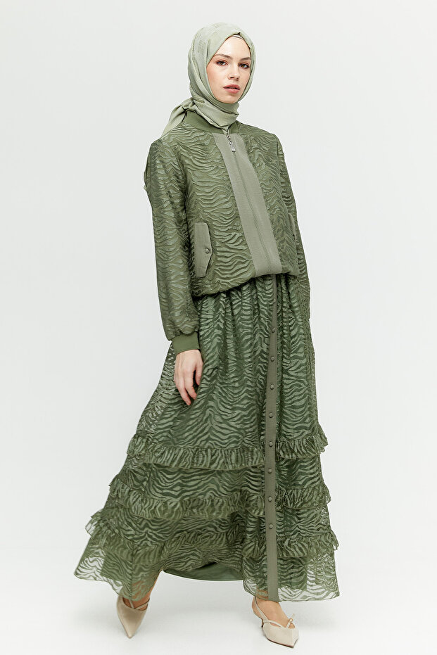 Zebra Organzeli Bomber Ceket - 2