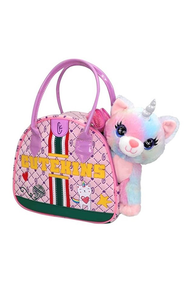 Cutekins Peluş Caticorn Rengarenk Tek Boynuzlu Kedi Şimdi Çantasında! - 5