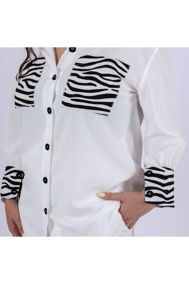 – Solid color Co-Ord Set with Printed Shirt & Solid Pants. - 3
