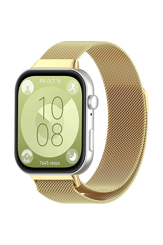 Strap Compatible with Huawei Watch Fit 4 / Fit 4 Pro/Fit 3, Metal Mesh with Magnetic Closure, Magne