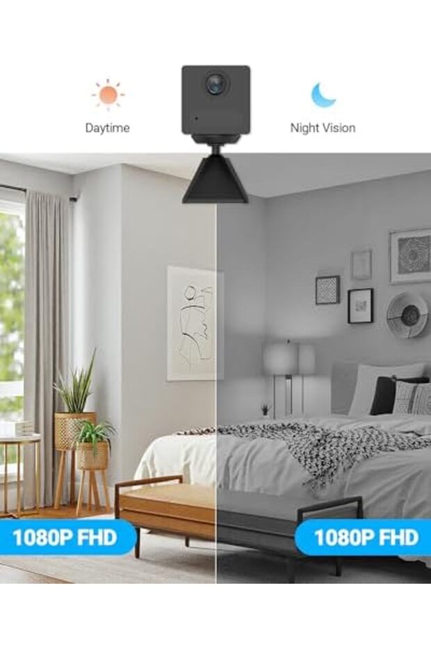 CB2 Security Camera with Battery, 1080p WiFi Mini Camera with Smart Human Motion Detection, Tw - 6