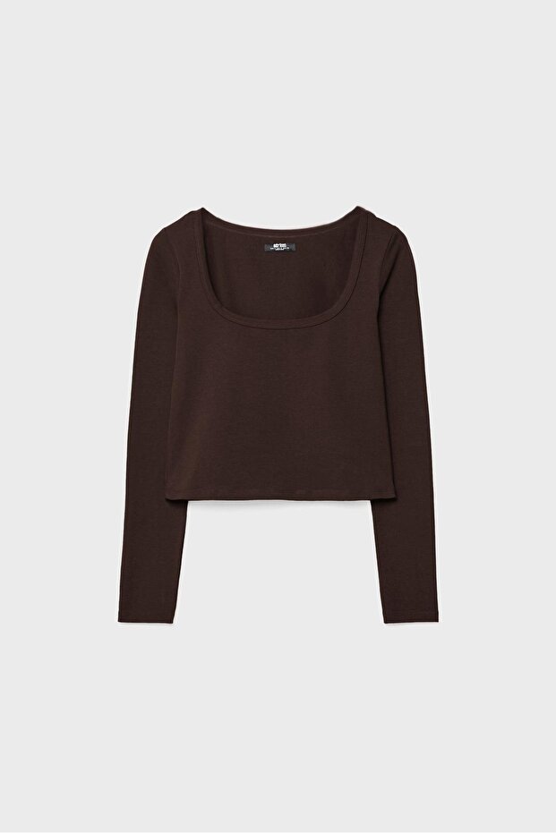 Basic uzun kollu tişört - 5