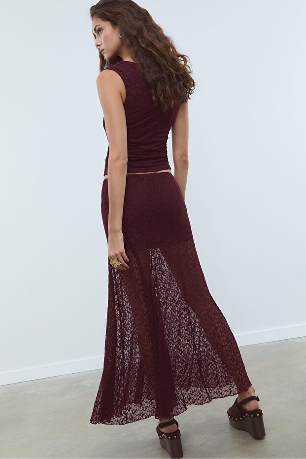 Midi Dantel Etek - 5