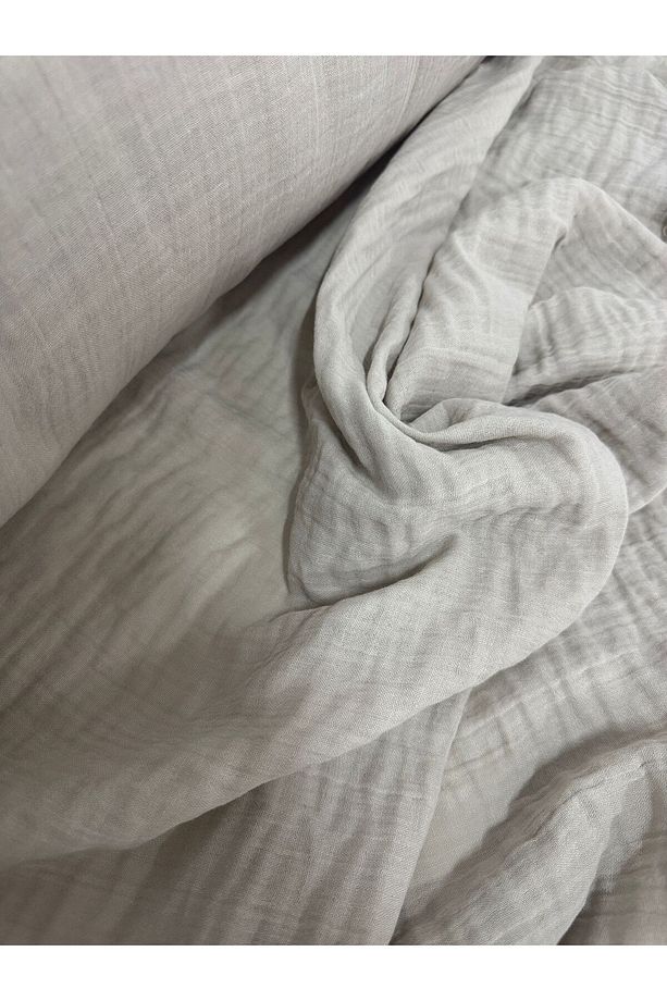 %100 Organik Pamuk Çift Katlı Müslin Kumaş | Çok Amaçlı | 1 Metre | En: 150cm - 2