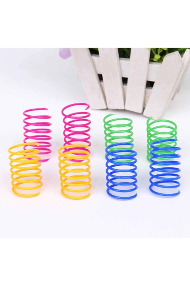 Set of twelve rainbow shaped interactive cat toys soft material for active play - 3