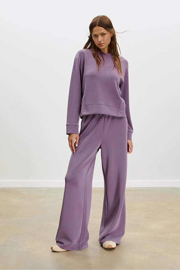 Yumuşak dokulu palazzo pantolon - 1