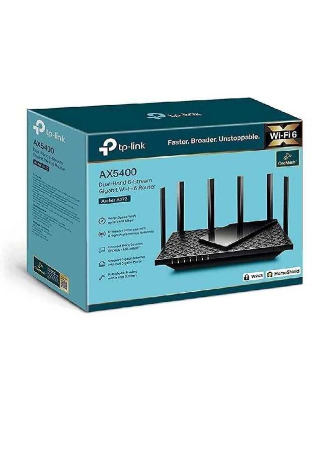 Archer AX72 AX5400 Dual-Band Gigabit Wi-Fi 6 Router Black