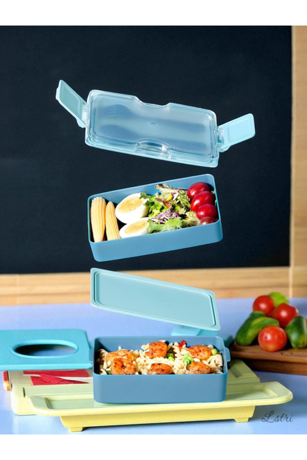 2-Layer Food Storage Container Lunch Box Set Sportsman Diet Student Fitness School Workplace Lunch Box