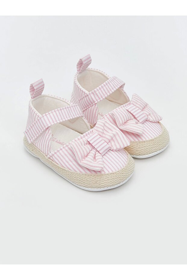 LCW STEPS Pembe Cırt Cırtlı Kız Bebek Yürüme Öncesi Ayakkabısı - 1