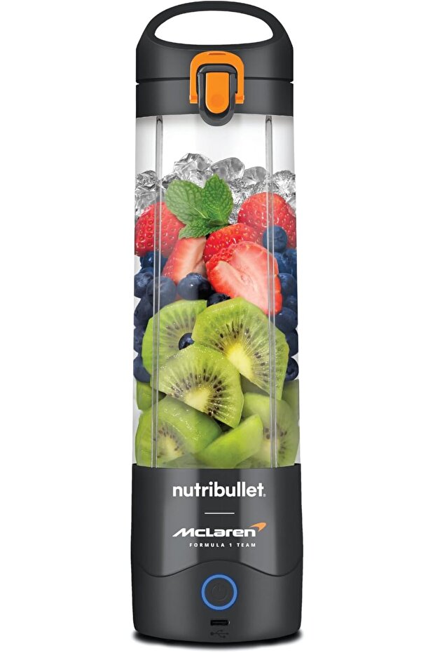 Portable Blender McLaren F1 Team Edition – 590ml Black/Orange, Leak-Proof Lid,