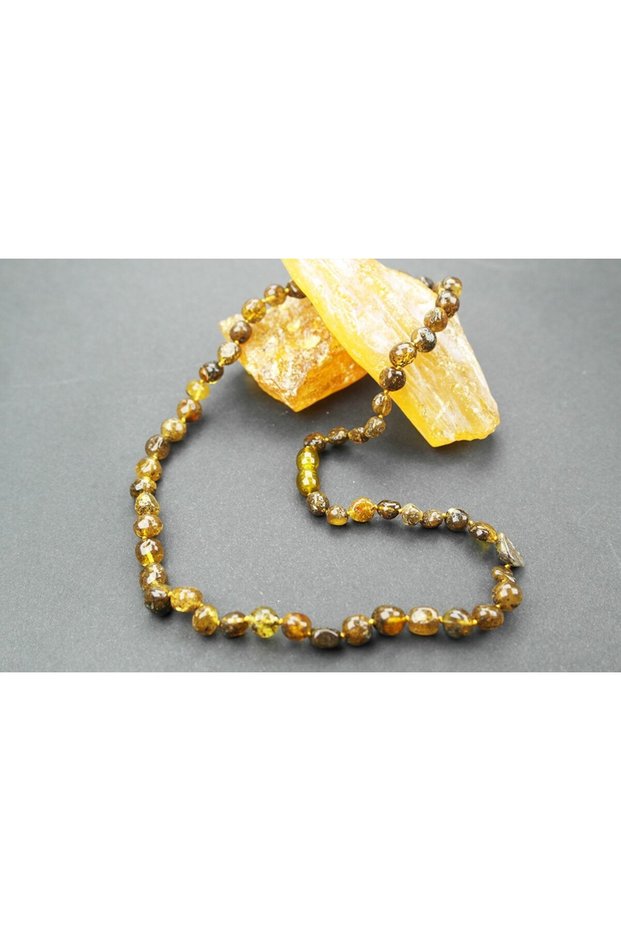 Earth Breath Natural Cut Drop Amber Adult Necklace