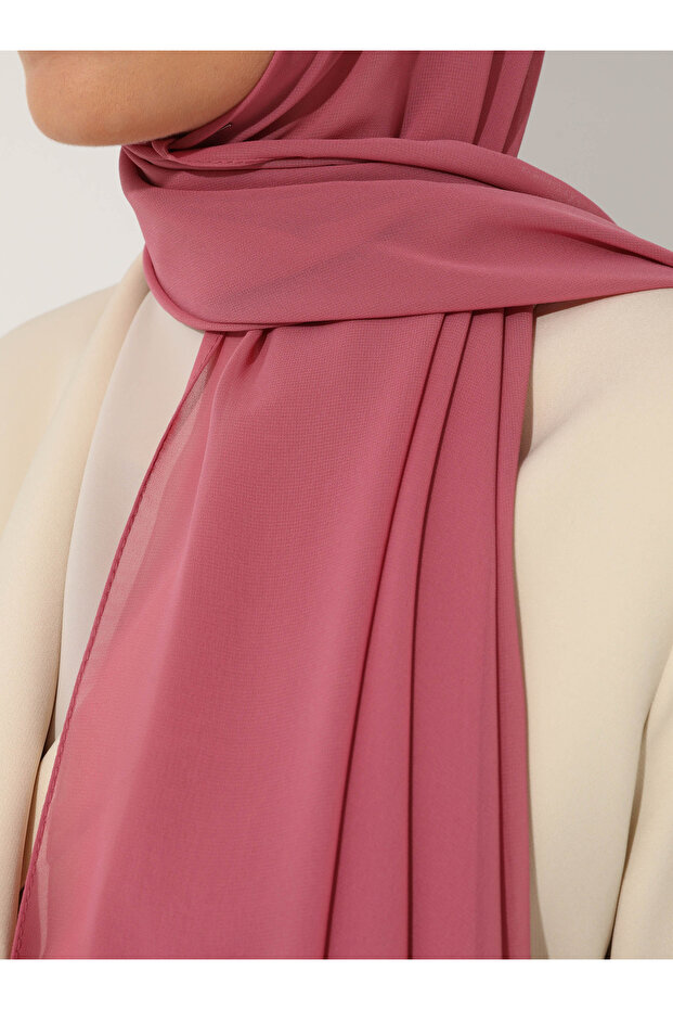 Şifon Şal - Pembe Kuvars - - 5