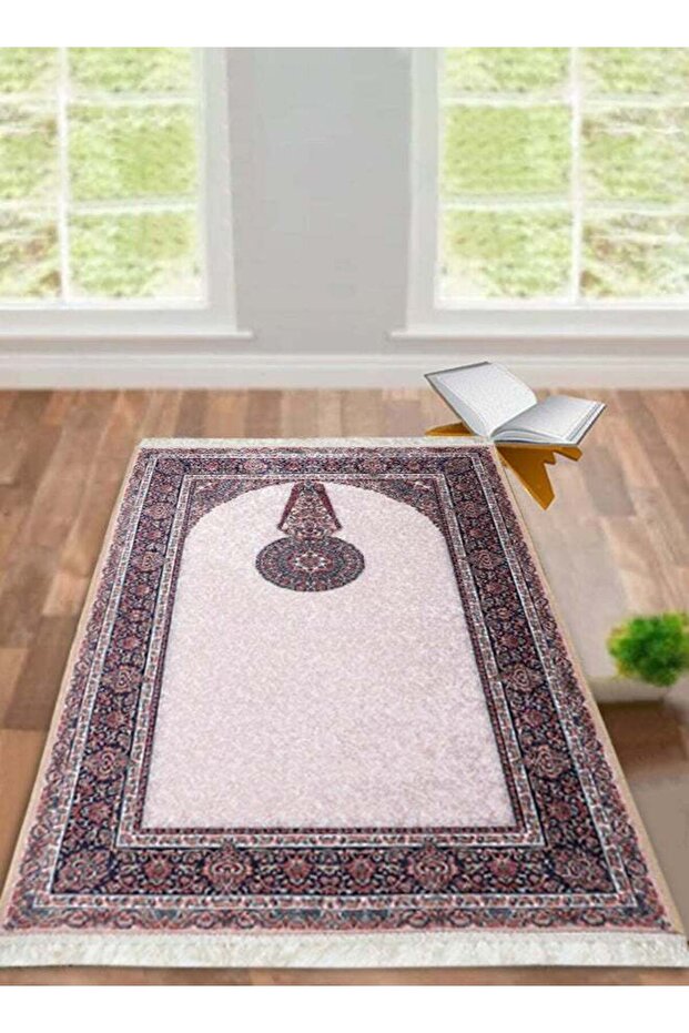 Multipurpose Janwaz Prayer Mat With Anti Slip Backing 120x76 Cms