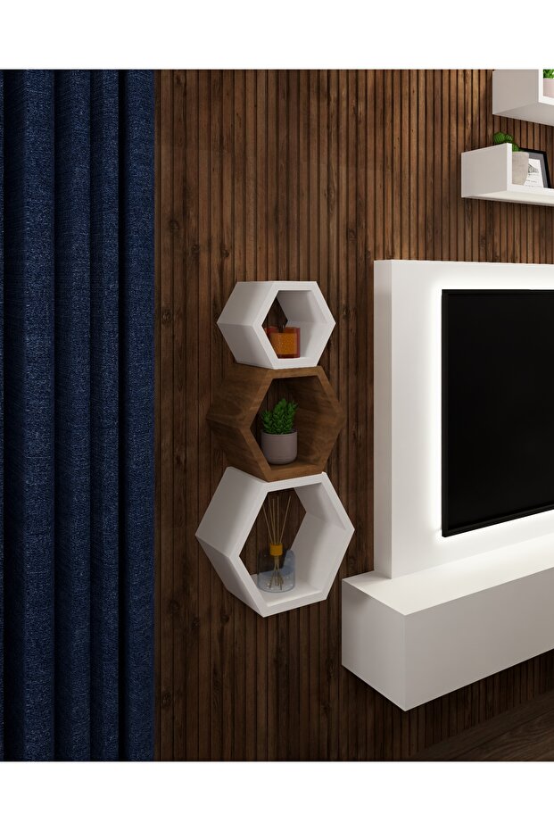 3lü Altıgen Raf - 3