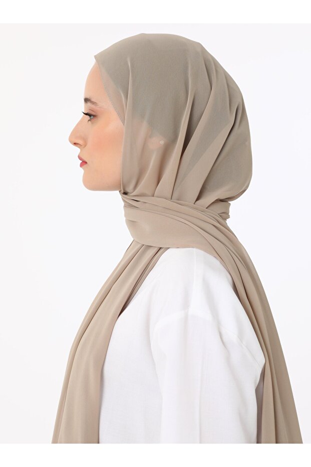 Şifon Şal - Soft Bej - ŞŞ - - 4