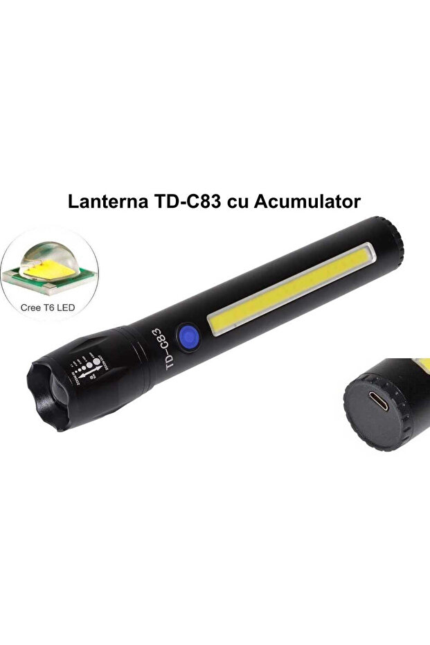 Lanterna TD-C83-7W cu Acumulator - 1