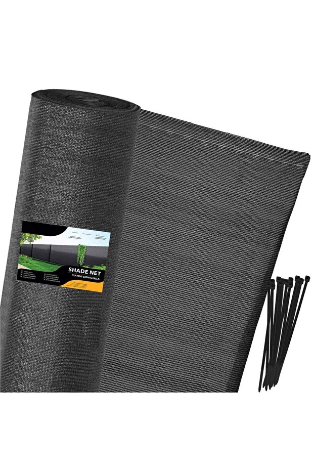 Shade and privacy net for fence, 1.5m width, 25m length, 185g density, gray - 12