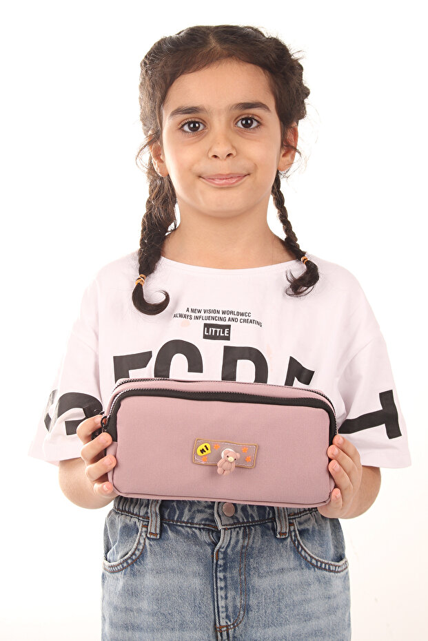Rlx-172 Stress Wheel Two-Eye Pen Holder School Primary School-Middle School Lila