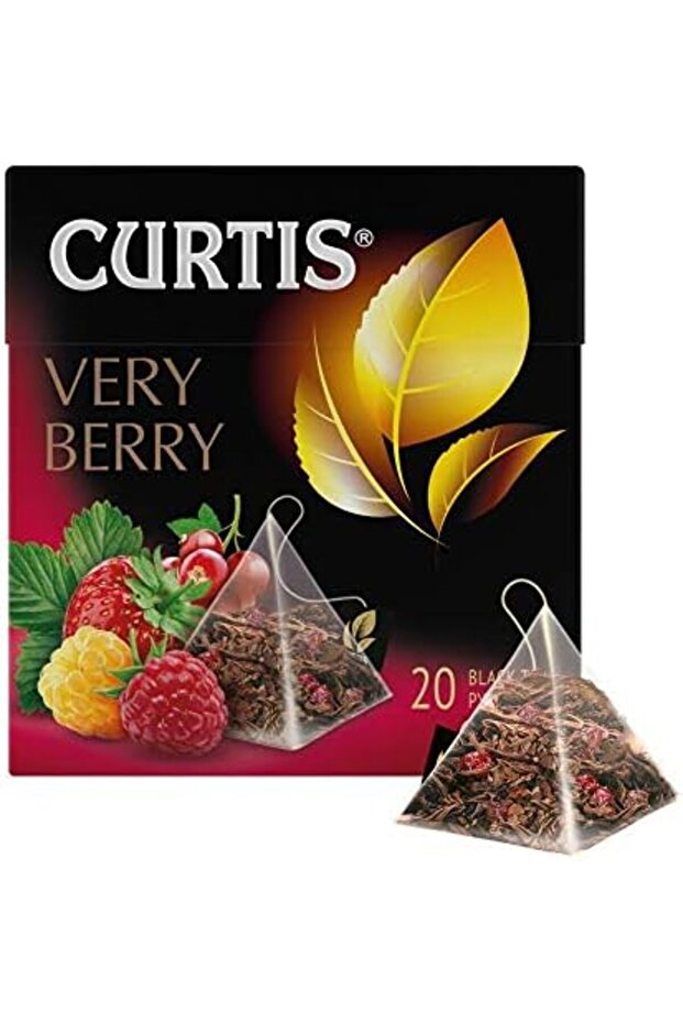 TEA Very Berry, Ceylon Black Tea blended with wild berries in individual Pyramids, 20 tea bag