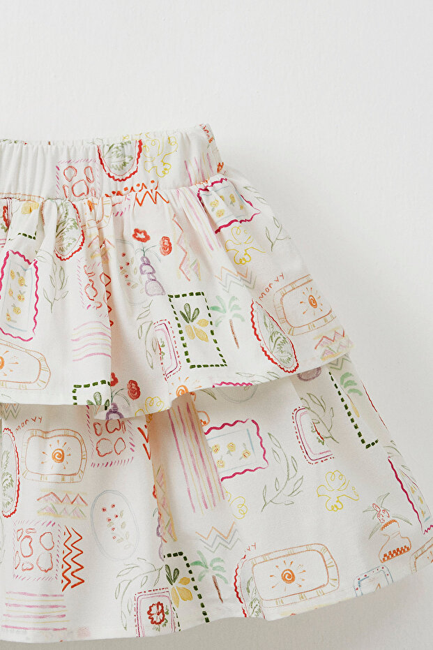 Lunetta Katlı Mini Etek - 2