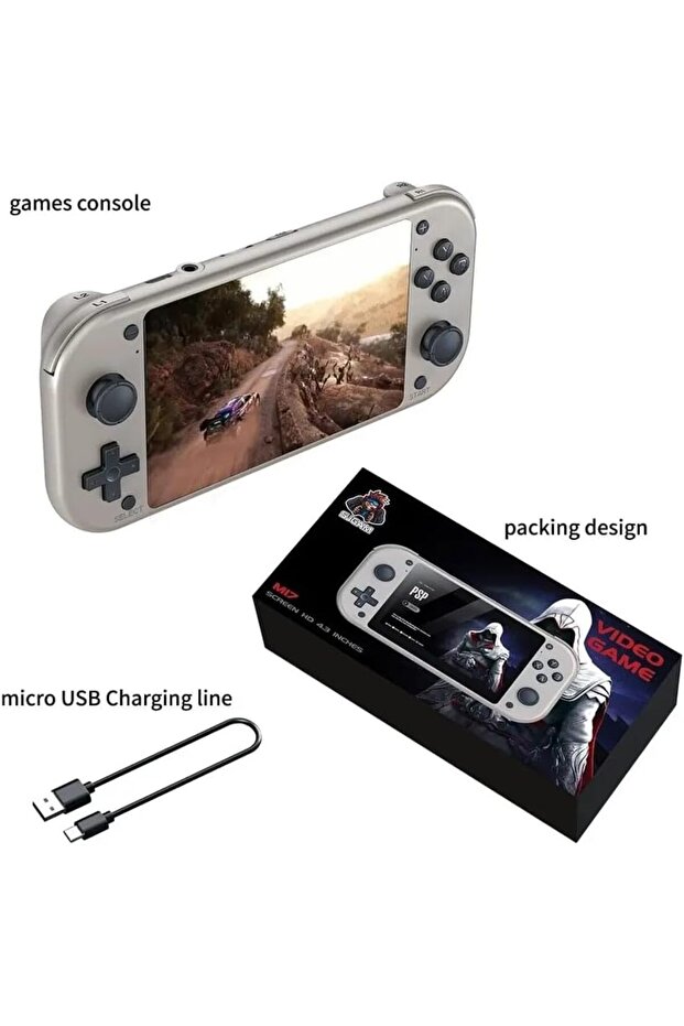 وحدة تحكم ألعاب فيديو محمولة بنظام Linux مفتوح المصدر بشاشة IPS مقاس 4.3 بوصة وجهاز Pocket V محمول - 6